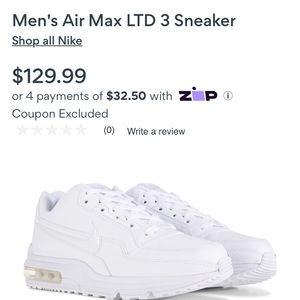 Men's Nike Air Max LTD 3 Sneaker size 9